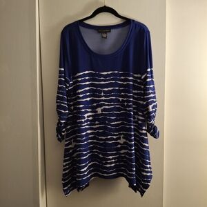 Grace Elements Blue and White Striped Women's Tunic